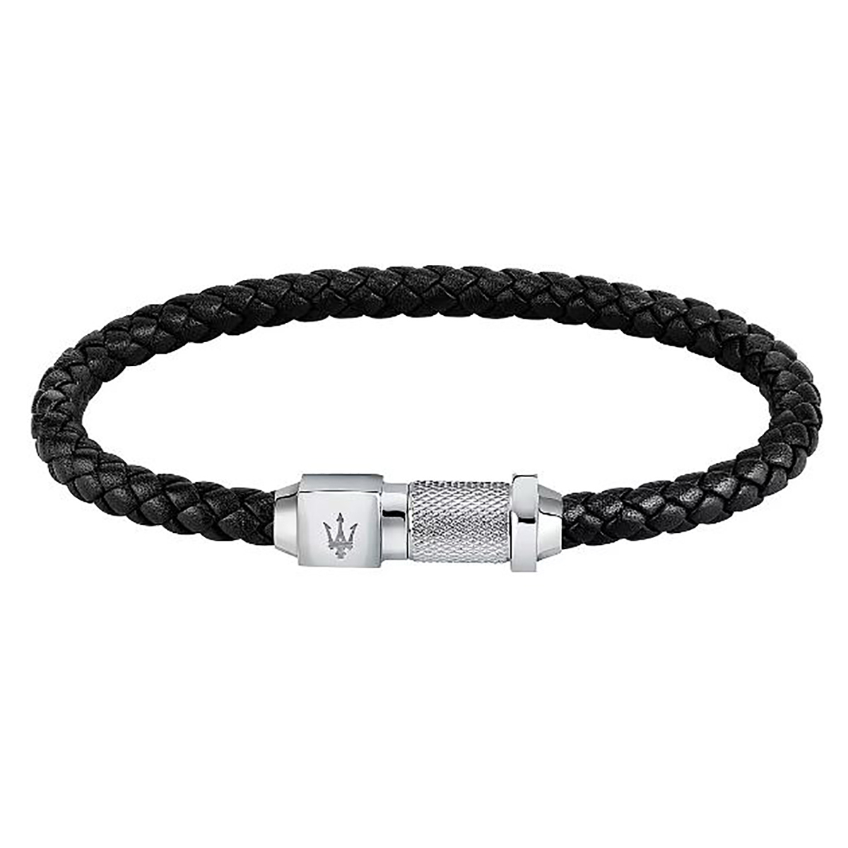 Maserati Bracciale uomo acciaio e pelle Maserati Jewels JM223AVE17