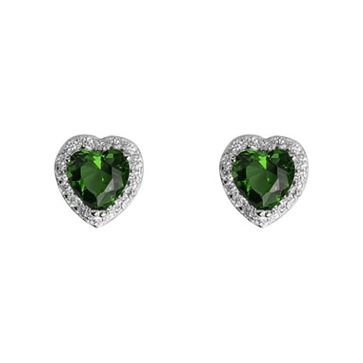 Feeling Orecchini argento  cuore smeraldo Feelings Jewels E-1169SM