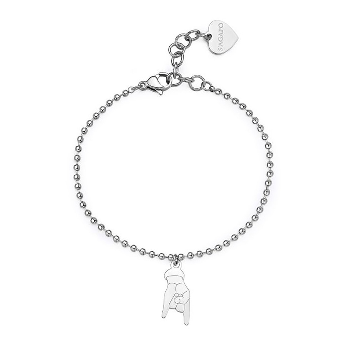 S'agapò Bracciale con pendente portafortuna S'agapò Smile SSM014