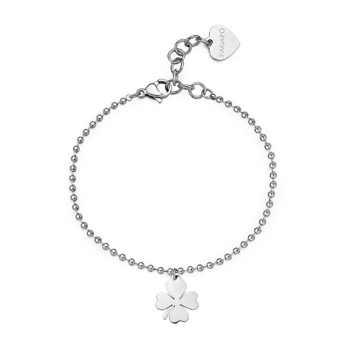 S'agapò Bracciale con pendente quadrifoglio S'agapò Smile SSM015