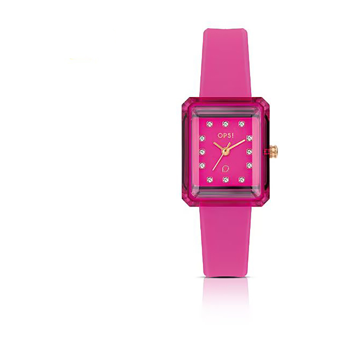 Ops Orologio donna cassa rettangolare Ops Rare fucsia OPSPW-956