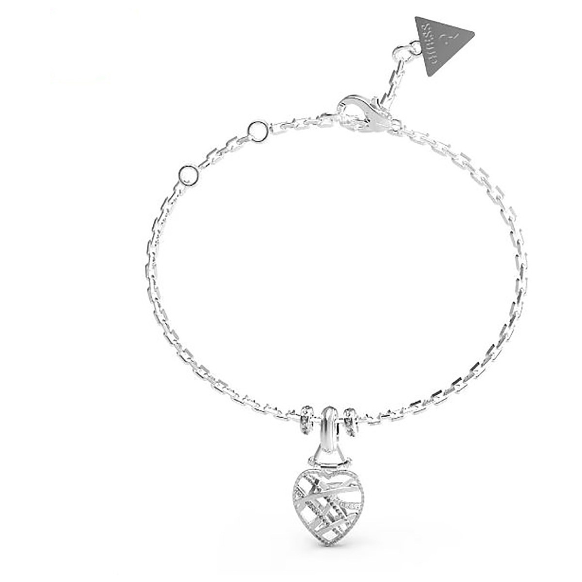 Guess Bracciale donna con zirconi Guess Heart Cage JUBB03100JWRH