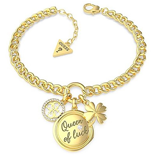 Guess Bracciale portafortuna Guess in acciaio dorato JUBB70/044JW