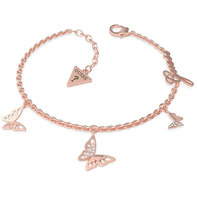 Guess Bracciale farfalla Guess in acciaio rosè JUBB70/114JW