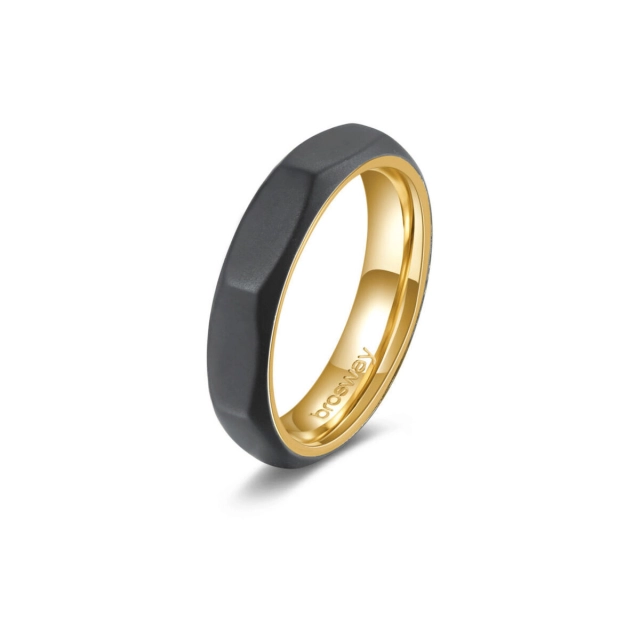 Brosway Anello Brosway in acciaio gold e pvd nero BDH34C