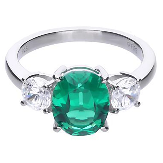 Diamonfire Anello Diamonfire in argento con zircone verde  61/2119/1/084/180