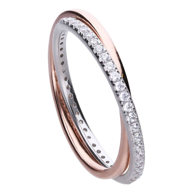 Diamonfire Anello donna gioielli Diamonfire Two-Tone 61/1962/1/082/175