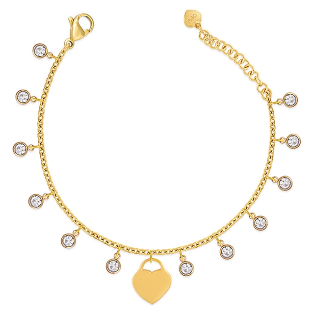 Ops Bracciale Ops in acciaio gold e cristalli OPSBR-756