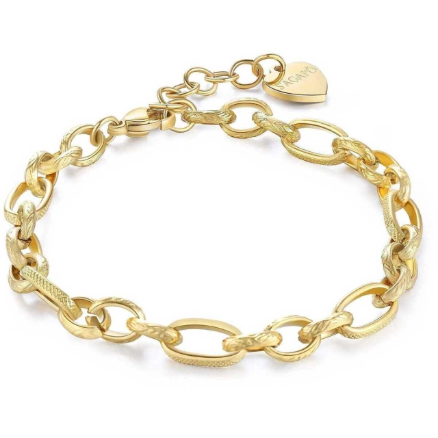 S'agapò Bracciale Sagapò in acciaio 316L pvd oro SHK26