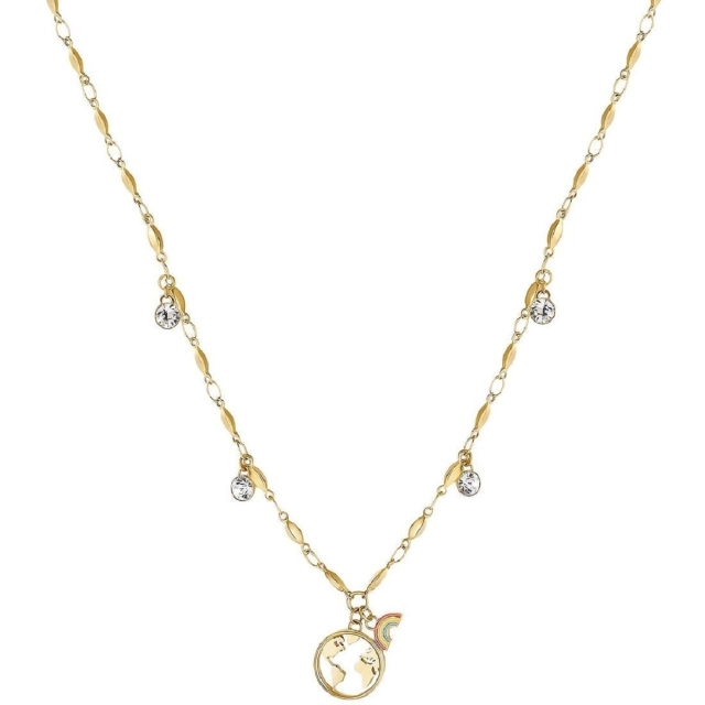 Brosway Collana Brosway in acciaio gold e cristalli BHKN063