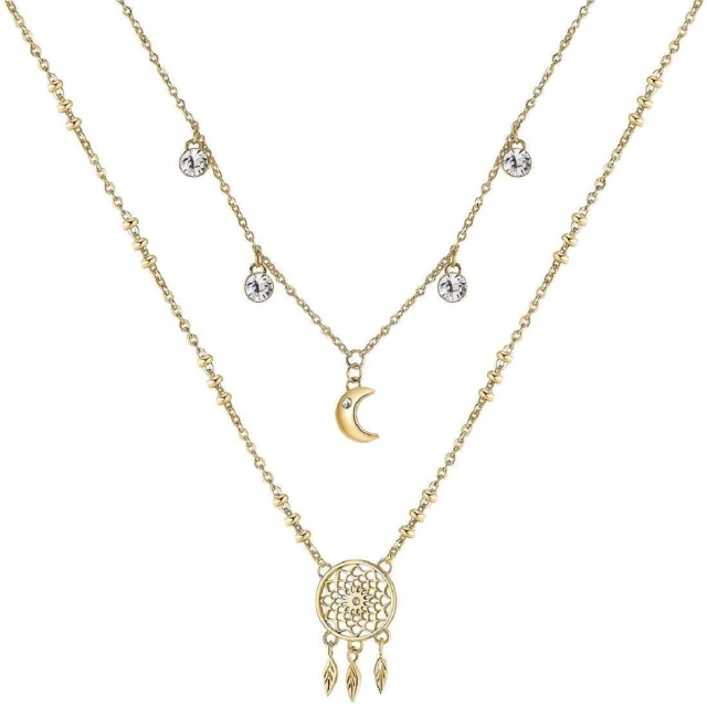 Brosway Collana Brosway in acciaio gold e cristalli BHKN067