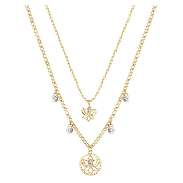 Brosway Collana fiore di loto Brosway in acciaio gold BHKN065