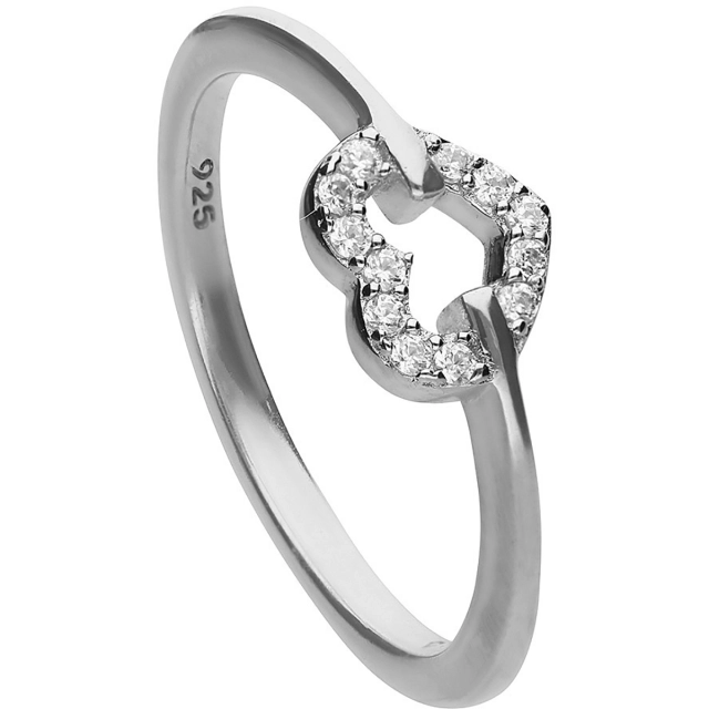 Diamonfire Anello cuore Diamonfire in argento e zirconi 61/2077/1/582/165