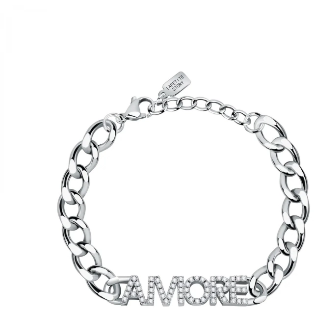 La Petite Story Bracciale La Petite Story in acciaio scritta Amore LPS05ASD36