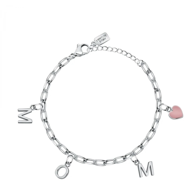 La Petite Story Bracciale La Petite Story in acciaio lettere Mom LPS05ASF56