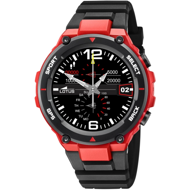 Lotus Orologio SmarTime Lotus in plastica rosso e nero 50024/1