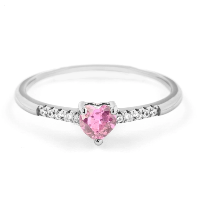 Feeling Anello Feeling in argento925 con cuore rosa RI002841-14