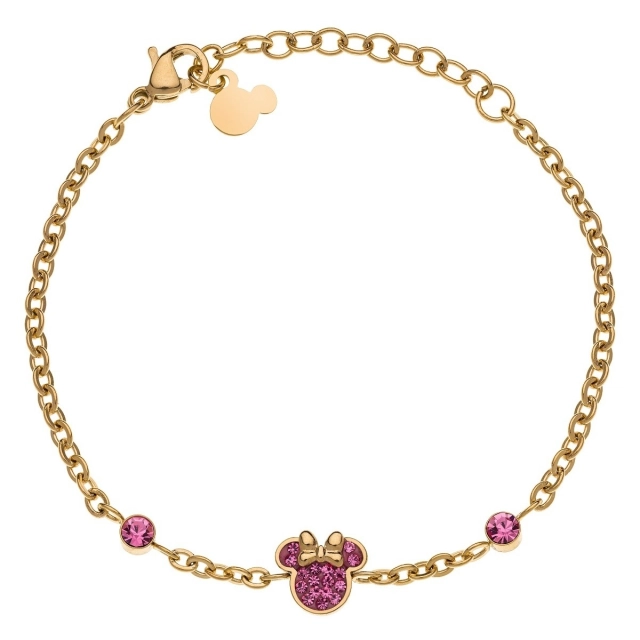 Disney Bracciale Disney Minnie in acciaio e cristalli  B600589YRPL-B