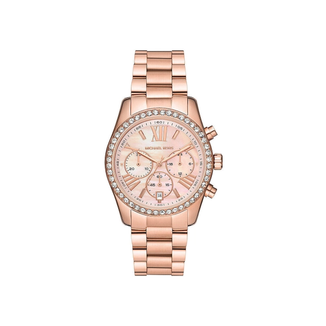 Michael Kors Orologio crono Michael Kors in acciaio gold rose  MK7242