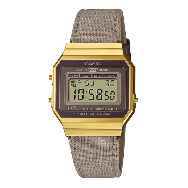 Casio Orologio multifunzione Casio in resina e tessuto A700WEGL-5AEF