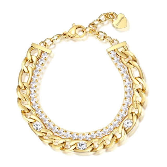 Brosway Bracciale tennis Brosway Desideri con catena gold  BEI068