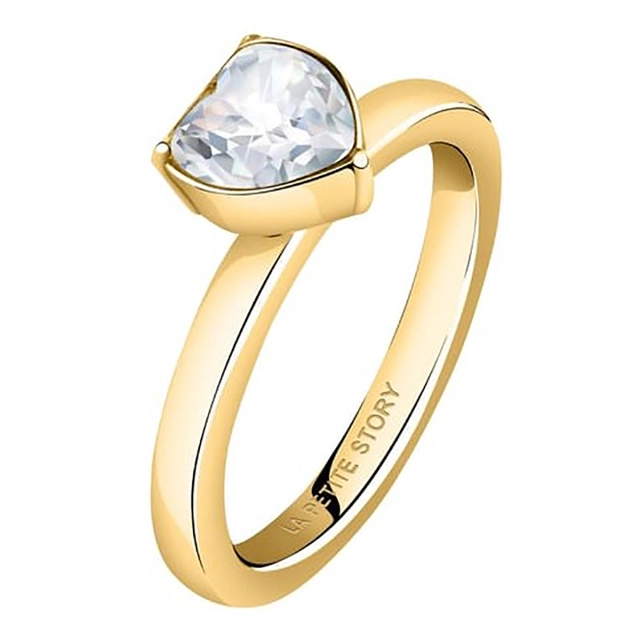 La Petite Story Anello solitario con cuore La Petite Story Ring LPS03AVV08010