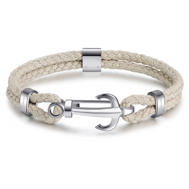 Brosway Bracciale MARINE acciaio 316L, nylon beige 215mm BRN29B