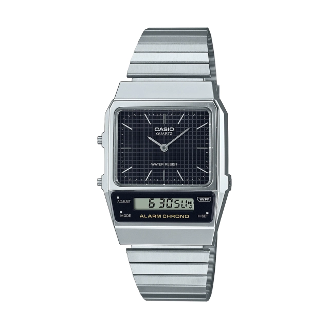 Casio Orologio digitale Casio Vintage in acciaio AQ-800E-1AEF