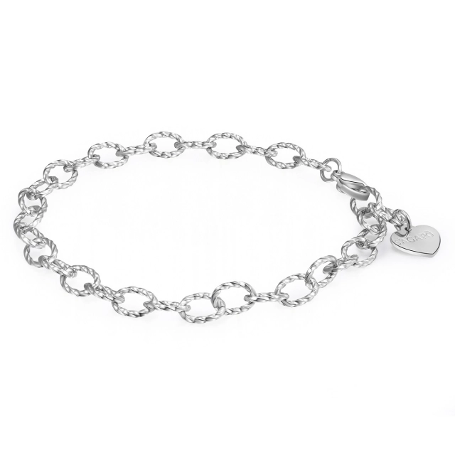 S'agapò Bracciale CHUNKY in acciaio catena forzatina  SHK12