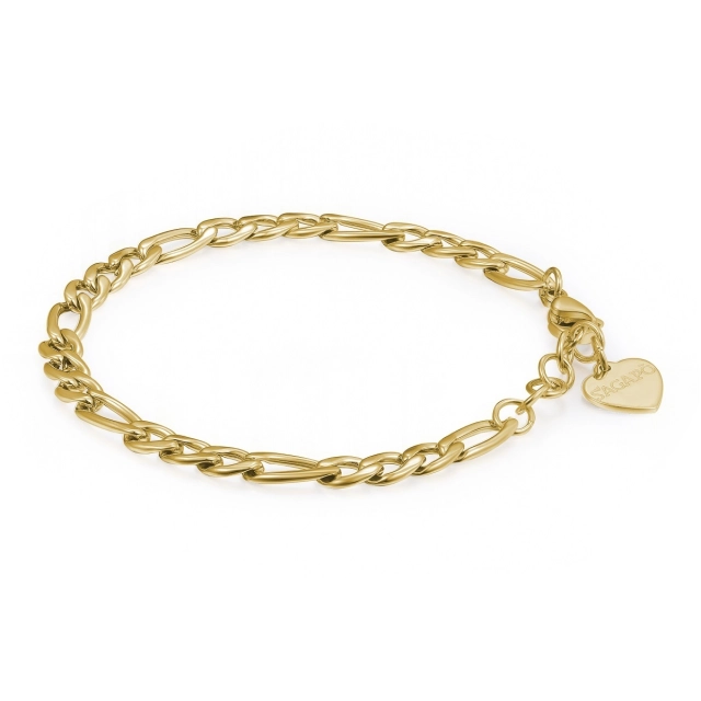 S'agapò Bracciale CHUNKY in acciaio e pvd oro  SHK14