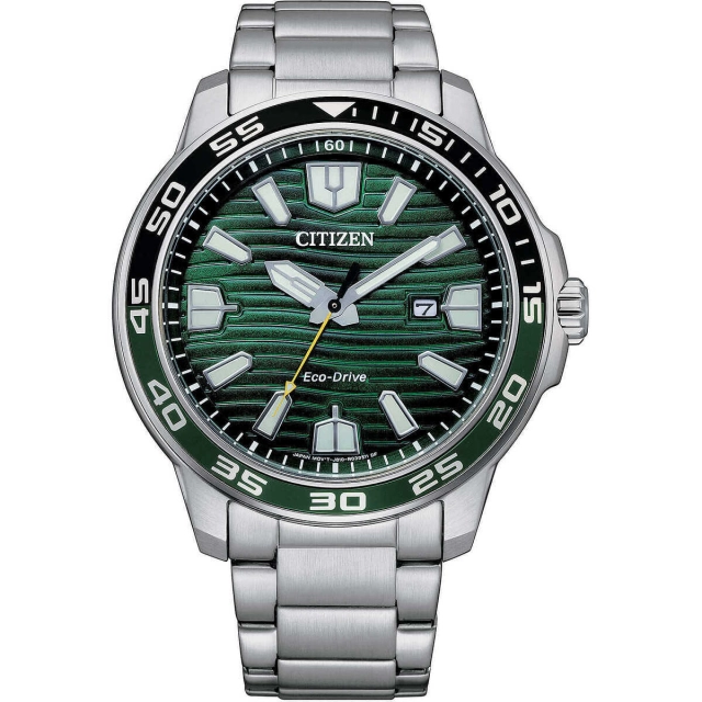 Citizen Orologio Citizen Uomo Eco Drive verde AW1526-89X