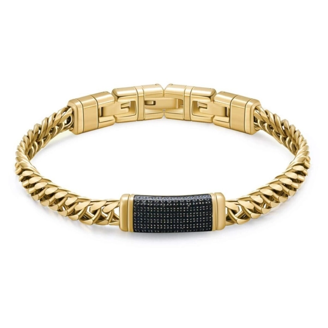 Brosway Bracciale Brosway Naxos a catena in acciaio gold BNX15