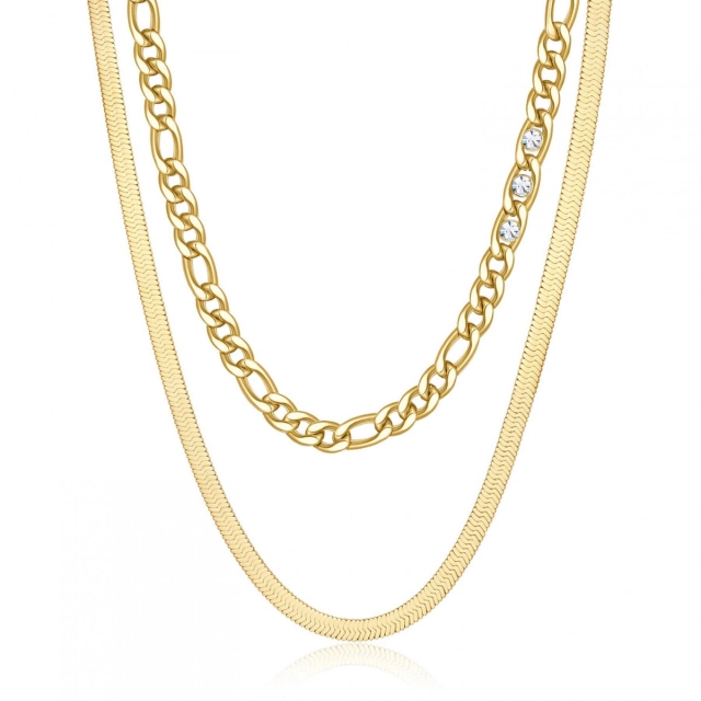 Brosway Collana Brosway in acciaio316L gold con cristalli BYM108