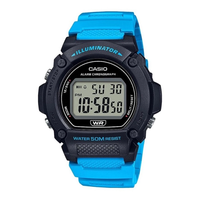 Casio Orologio digitale Casio in acciaio W-219H-2A2VEF