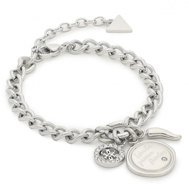 Guess Bracciale portafortuna Guess in acciaio  JUBB70/055JW