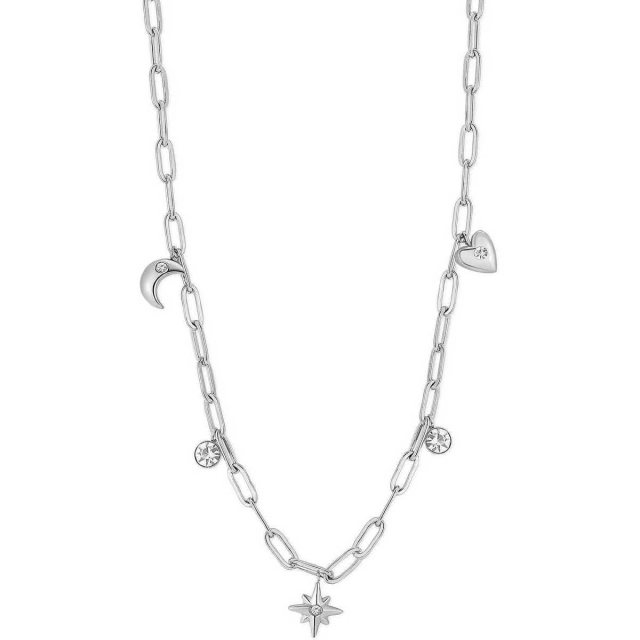 Brosway Collana luna, stella, cuore Brosway in acciaio BAH43