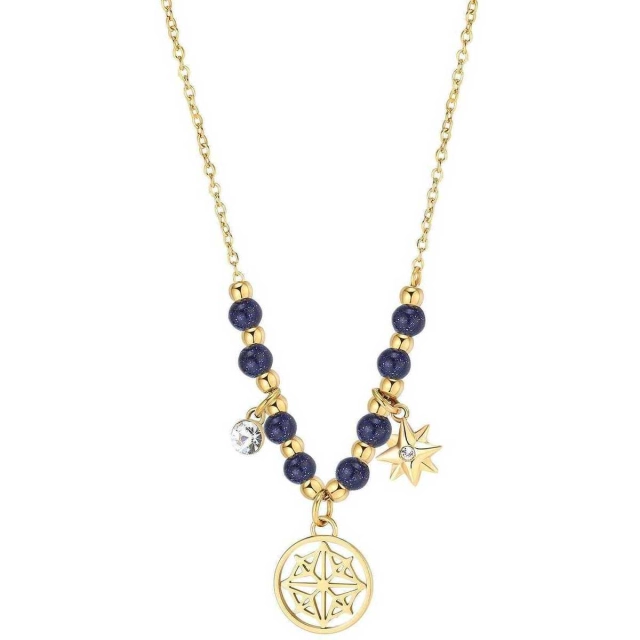 Brosway Collana rosa venti Brosway acciaio gold e crist. BHKL16