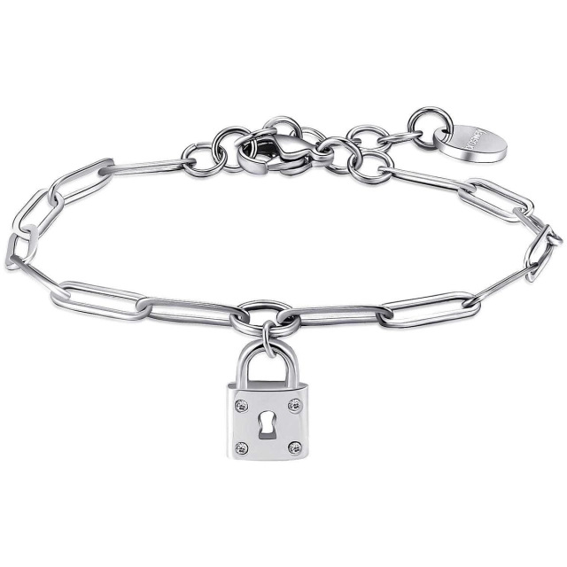 Brosway Bracciale Brosway pend. lucchetto acciaio e crist. BAH51