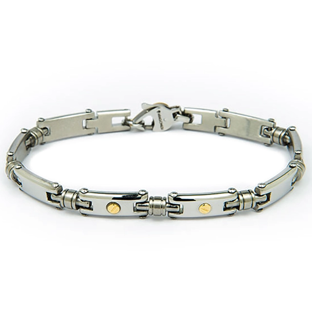 Aragonesi Bracciale Aragonesi in acciaio e dett. in oro BR3402