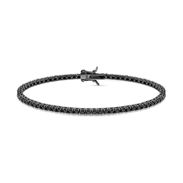 Simex Bracciale tennis nero uomo 1ONE AS1461B