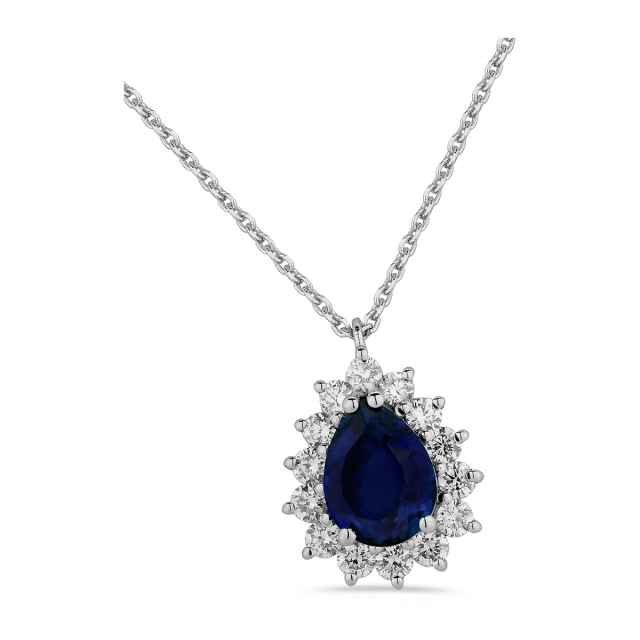 Eureka Future Diamonds Collana oro 9Kt lab grown diamond sapphire Eureka GIR005Z-9K/G3