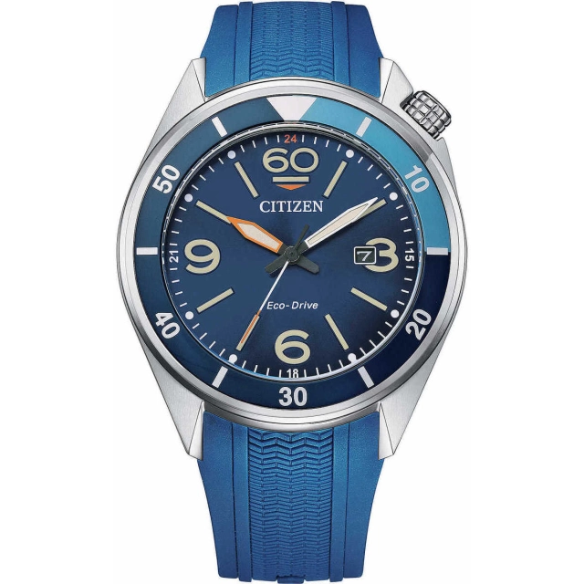 Citizen Orologio Citizen Eco Drive in acciaio e silicone AW1719-18L