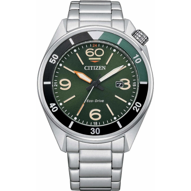 Citizen Orologio analogico Citizen Eco Drive in acciaio AW1718-88X