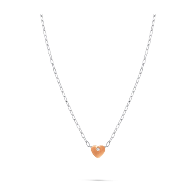 Ops Collana Ops in acciaio silver con cuore OPSCL-780