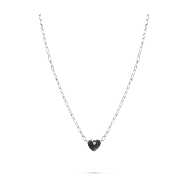 Ops Collana Ops in acciaio silver con cuore OPSCL-781