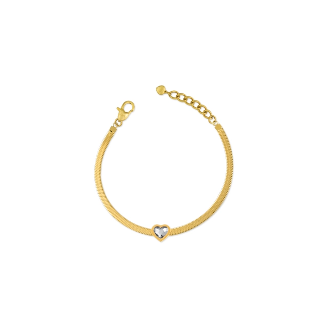 Ops Bracciale Ops in acciaio gold con cristallo OPSBR-773