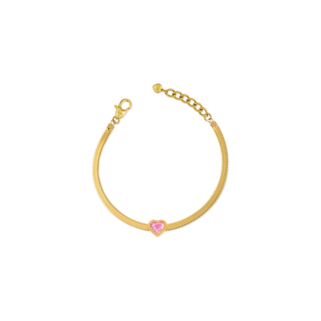 Ops Bracciale Ops in acciaio gold con cristallo OPSBR-774