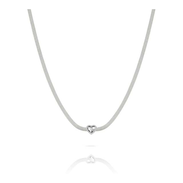 Ops Collana Ops in acciaio silver con cuore OPSCL-782