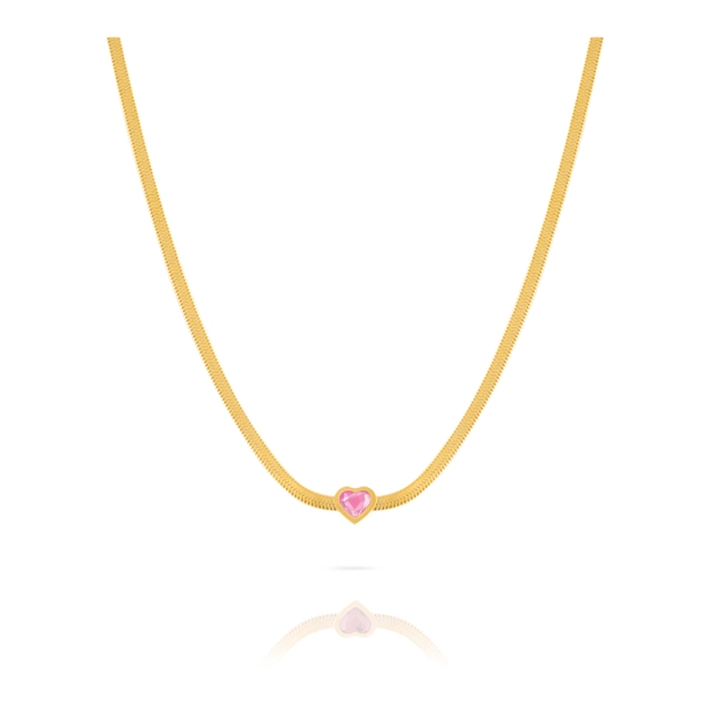 Ops Collana Ops in acciaio gold con cuore OPSCL-785