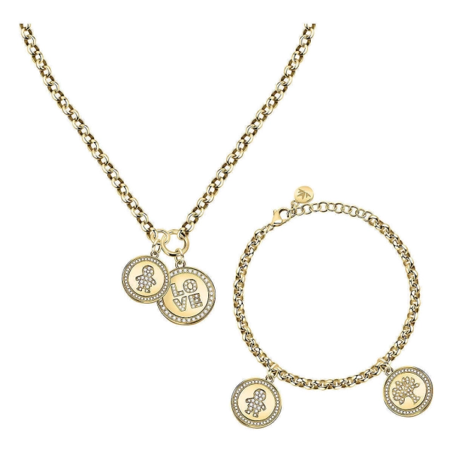 Morellato Set collana e bracciale Morellato in acciaio gold S0R29